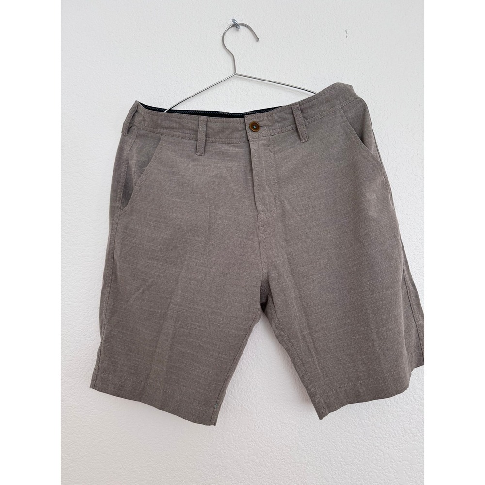 Vissla Men's Hybrid‎ Shorts Sz 30 Brown Gray Stretch Walk Swim Surf Golf